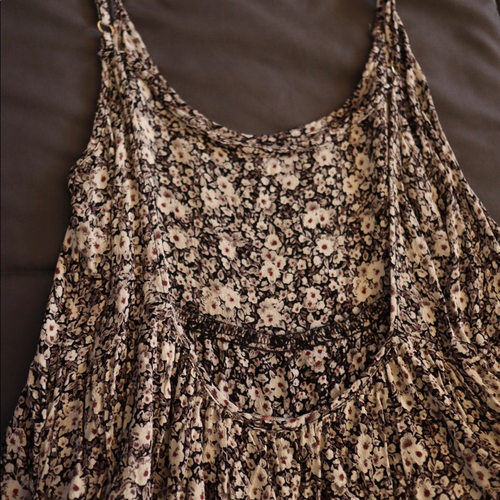 Brandy Melville Black & Cream Floral Sundress - Picture 2 of 3